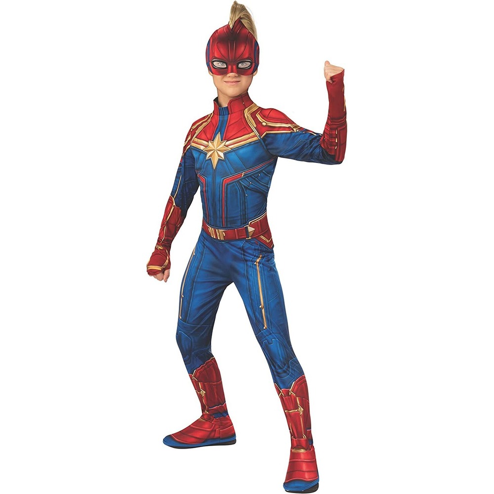 Captain Marvel Hero‎ Costume Suit, Medium Blue/Red
